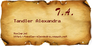 Tandler Alexandra névjegykártya